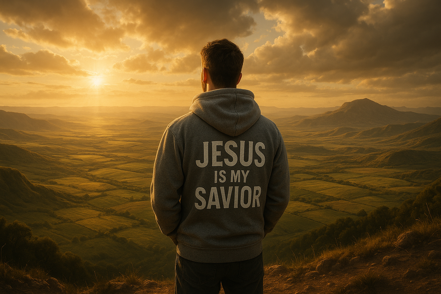 Man overlooking the promised land